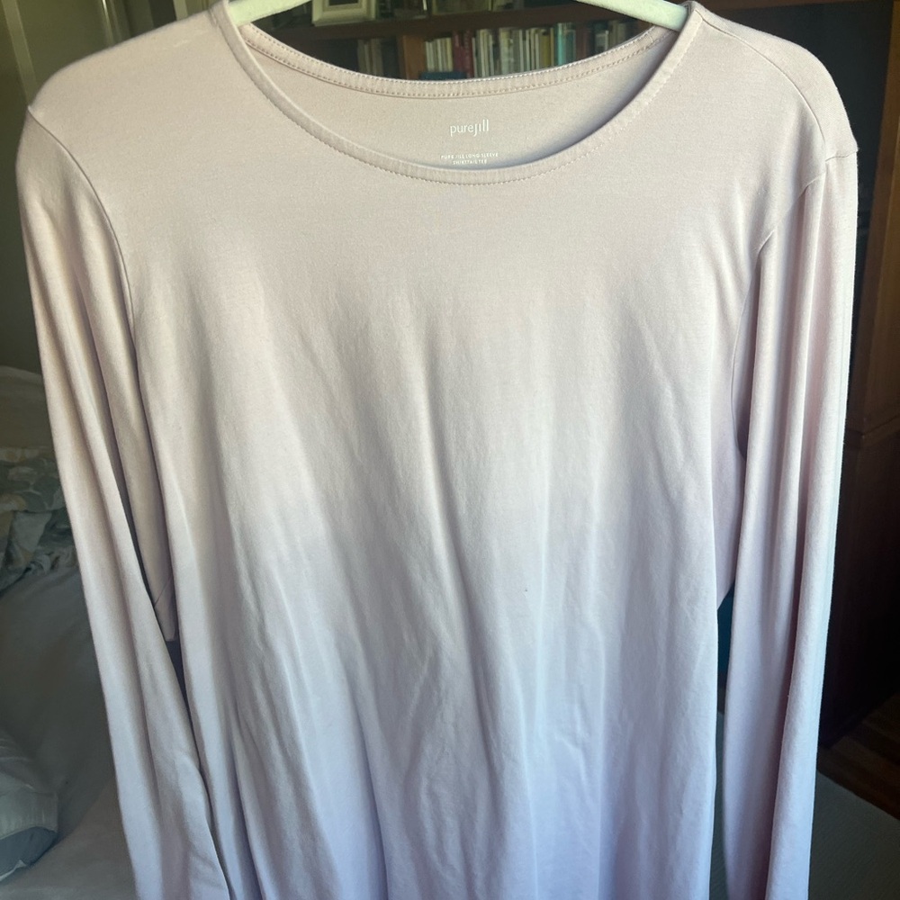 Pure Jill Pastel Pink Long Sleeve Tee